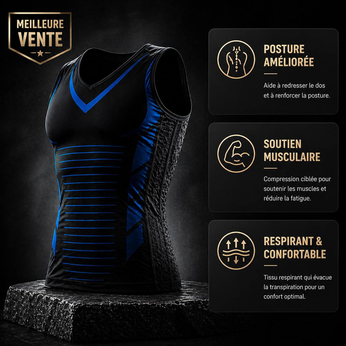 AVELKO Débardeur Compression Pro